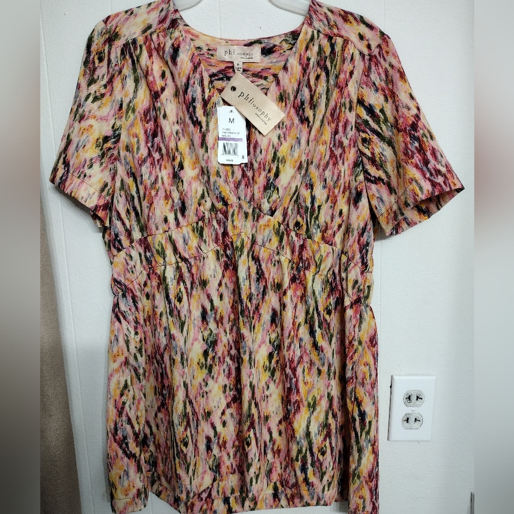 NWT PHILOSOPHY short sleeve top size M